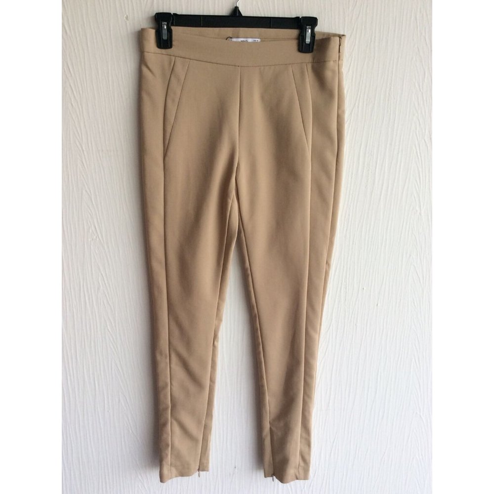 NWOT MNG Suit, Beige Womens Slacks, Size 6, Beautiful Fitted Trousers